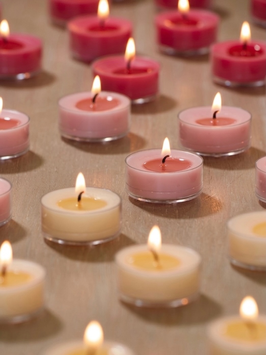 Blush Tealights – soft pink romantic tealight candles set of 2, Lumina By Saima